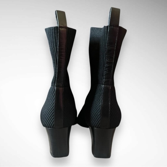 L'AMOUR DES PIEDS Picarus Black Stretch Knit Bootie With Heel Size 7 | EUC - Picture 5 of 8